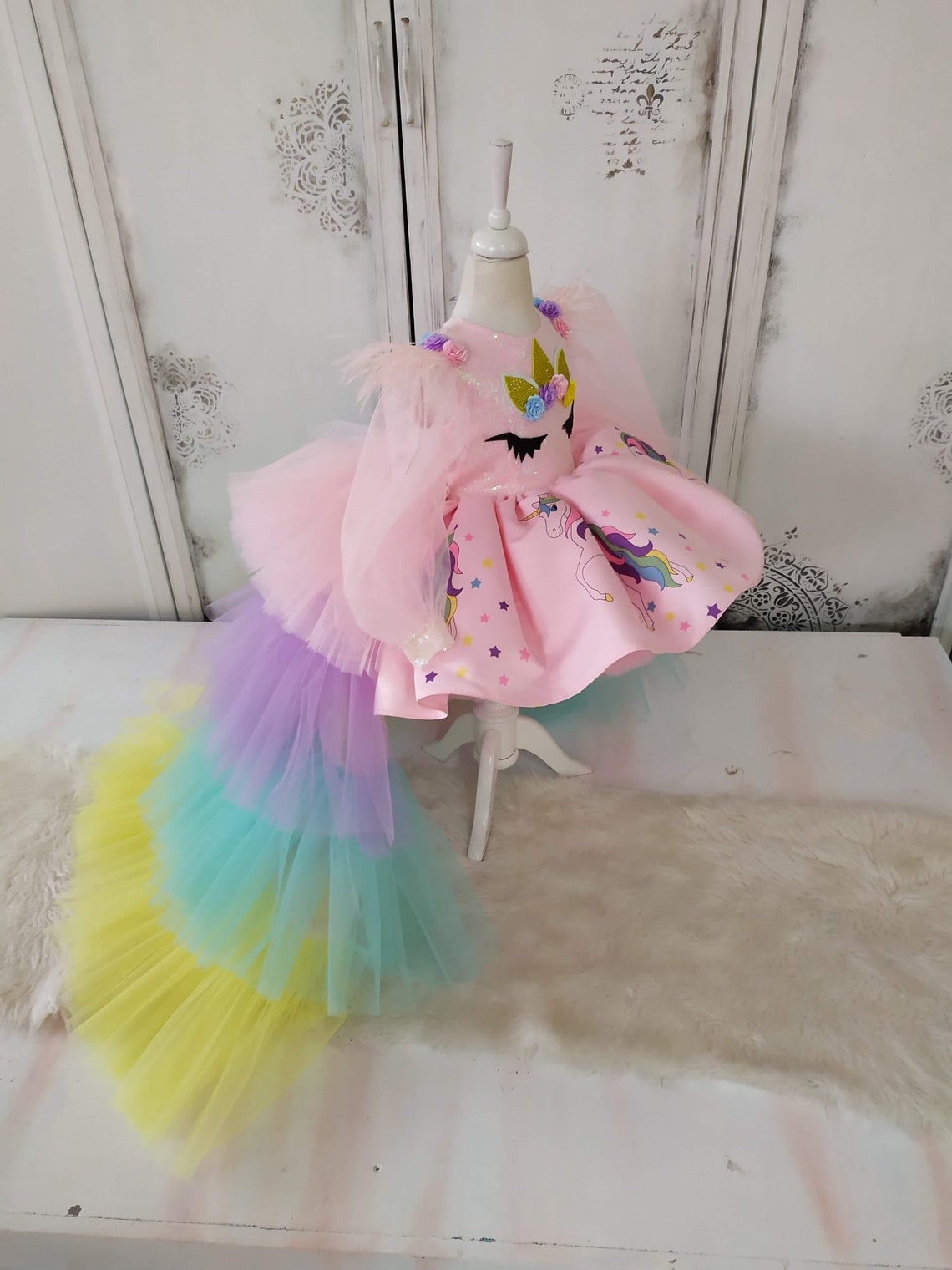 Baby Unicorn Dress Pink Unicorn Costume Baby Unicorn - Etsy