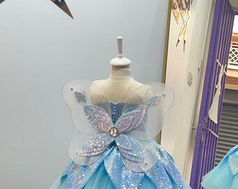 blue tinkerbell dress Tinker Fairy Skater Dress 2XL main image 0
