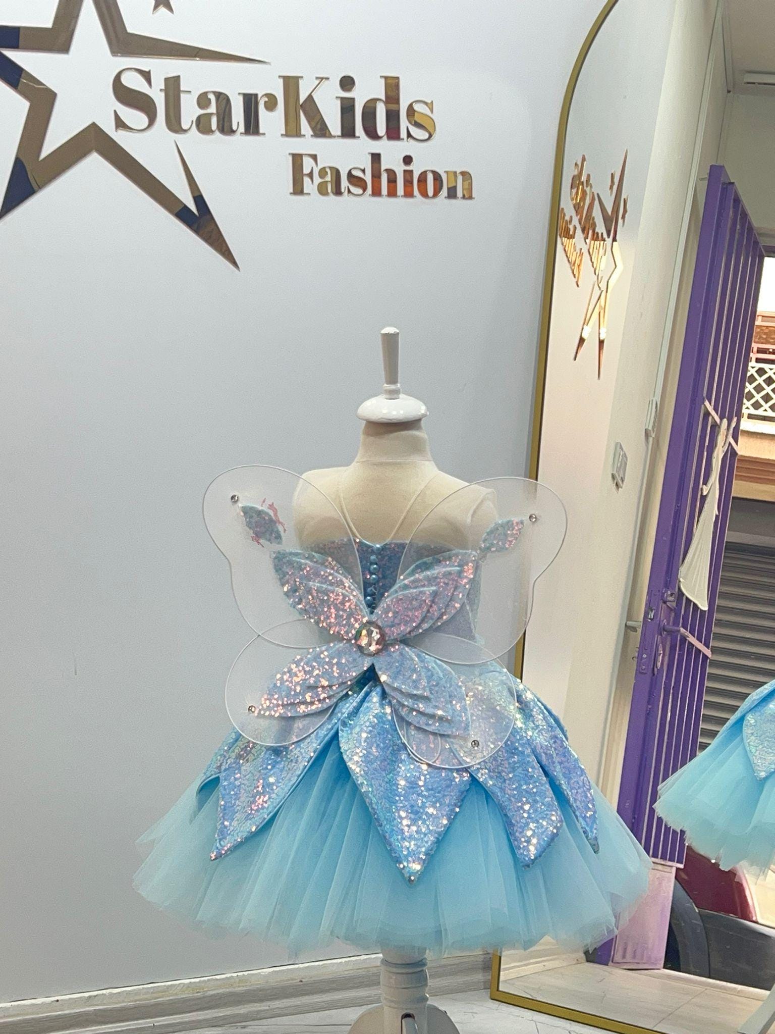 blue dress fairy tinkerbell Costume: Sparkly Tulle Dress, Wings Size:30H Category:WHITE DRESSES Four Ways to Style