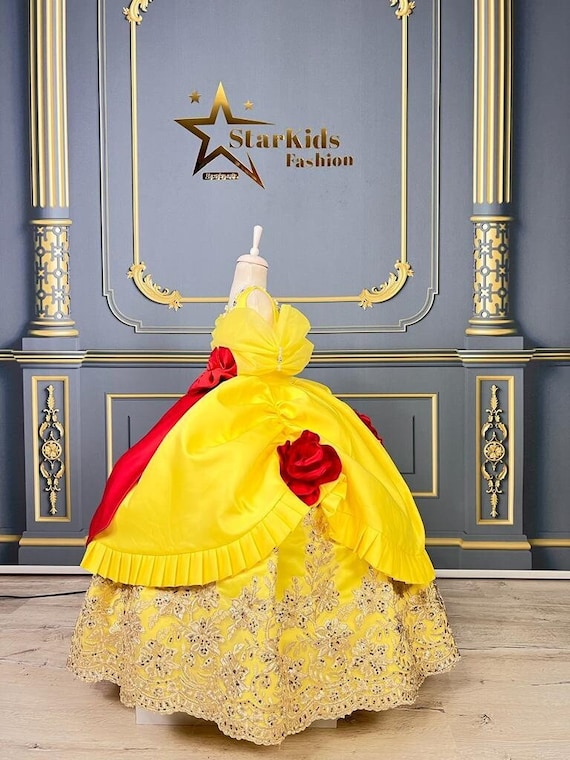 Belle Dress / Disney Princess Dress Beauty and the Beast Belle Costume /  Yellow Dress / Ball Gown for Toddler, Child, Girl Princess Costume -   Finland