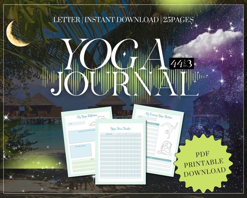 Yoga Journal Printable - Etsy