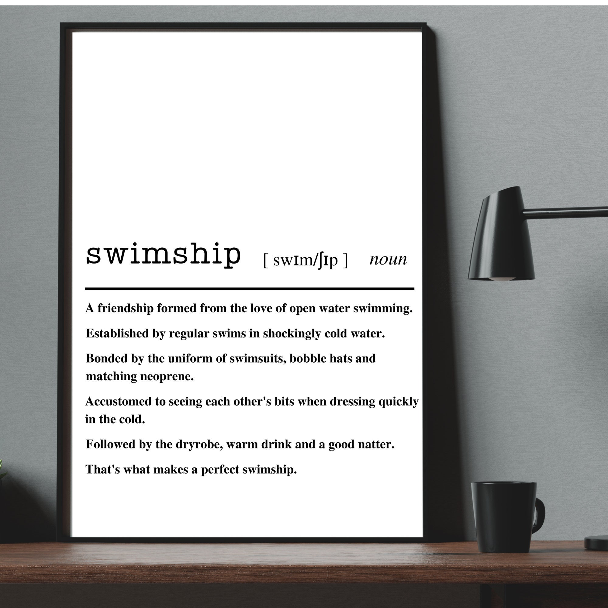 Wild Swimmers Poster for Swimming Friends Open Water Swim Definition