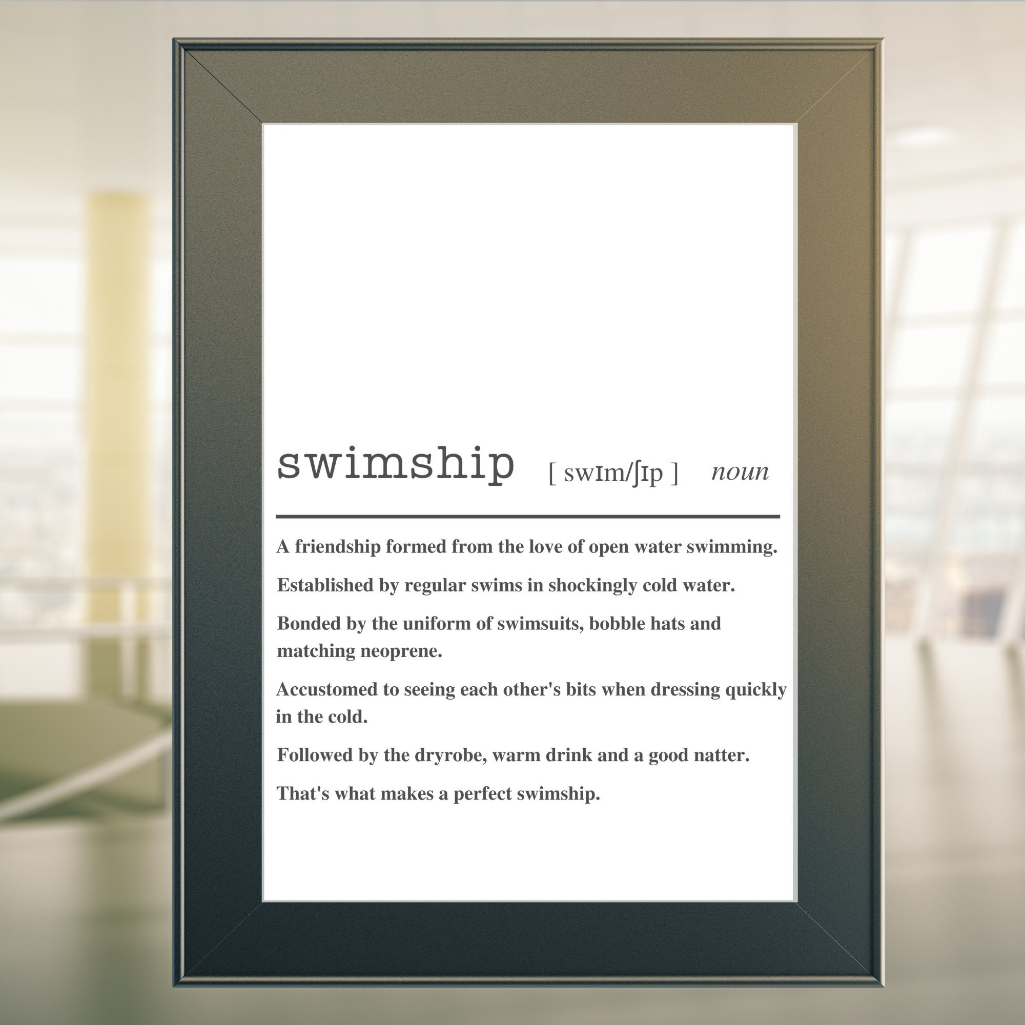 Wild Swimmers Poster for Swimming Friends Open Water Swim Definition