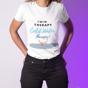 Cold Water Therapy Organic T-shirt | Wild Swimming Gift | Organic Tshirt for Swimmers | Vegan Tee