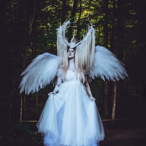 White Wings Cosplay Costume for Halloween Party | Devil Wings for a Spooky Photoshoot | White Bat Wings  Cosplay Costume