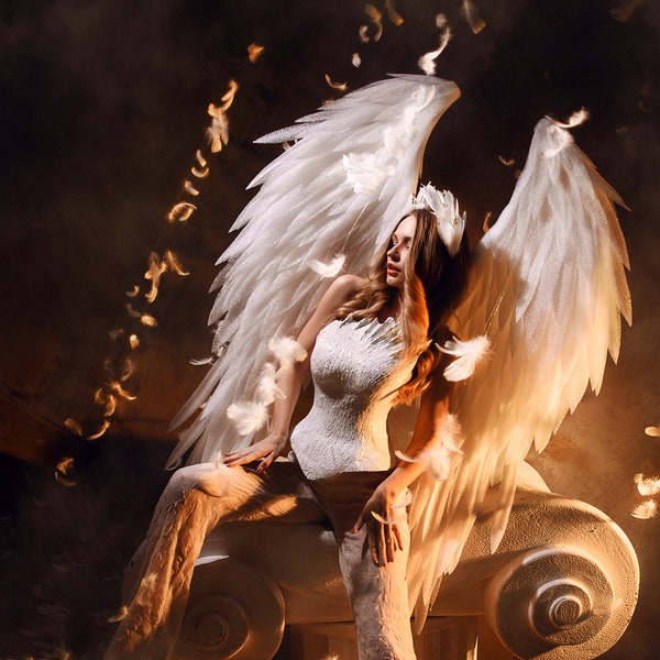 Weiße Engelsflügel für Frauen Fotoshooting Bild Victoria Secret Wings Cosplay