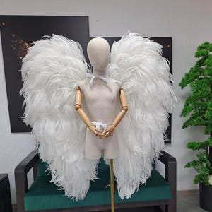 Angel wings for costume,  White angel wings, Custom feather angel wings adults, Costume angel wings for adults, White wings cosplay