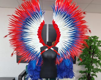 男性用サンバ衣装セット 羽根飾り パレード 羽根 ファンタジー