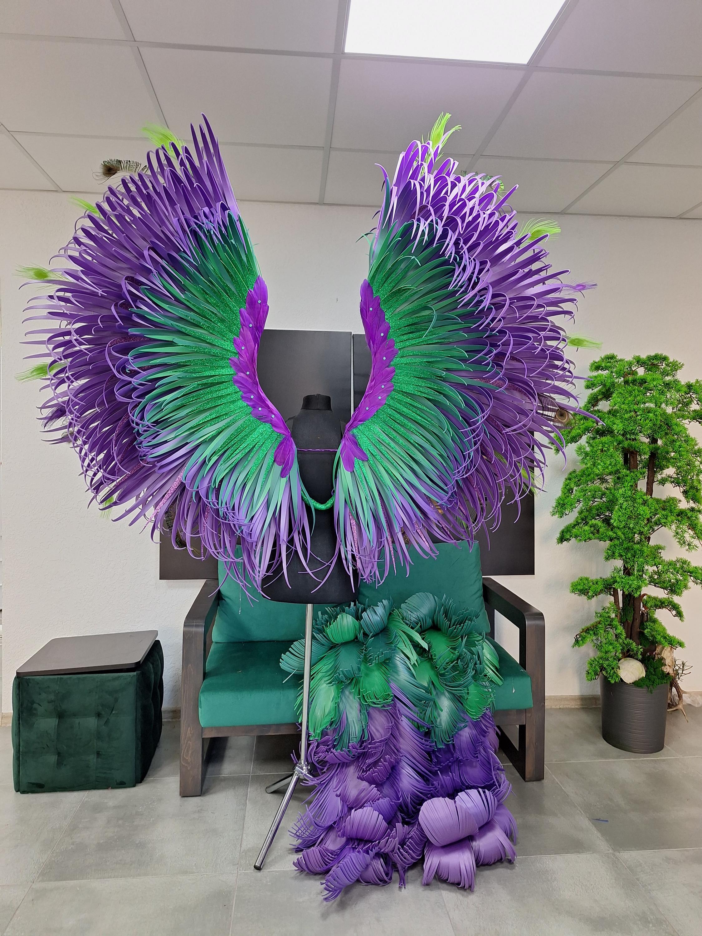 Purple Green Wings Set | Extra Large Angel Wings for Adults | Trinidad ...