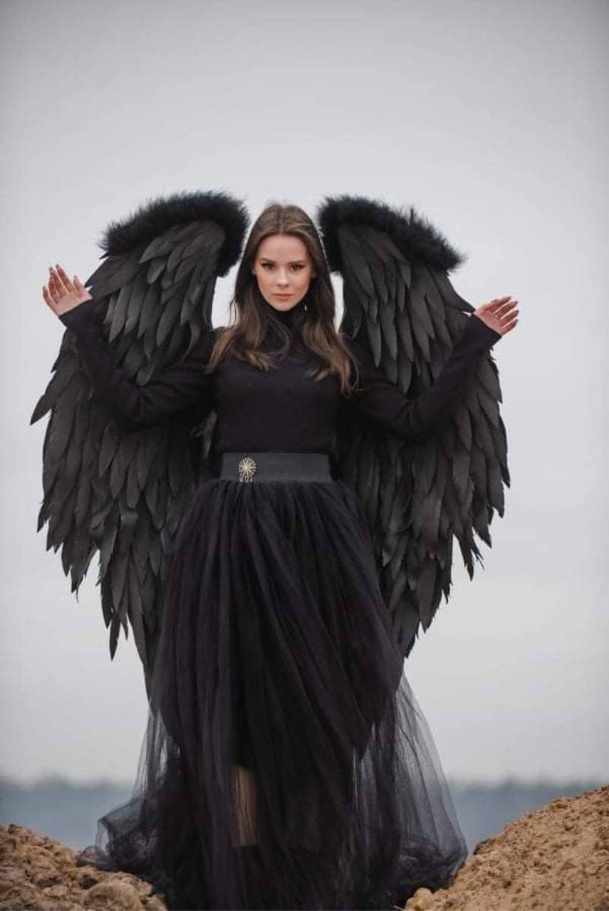 Black Angel Wings Costume Adult | Handmade Wings Maleficent