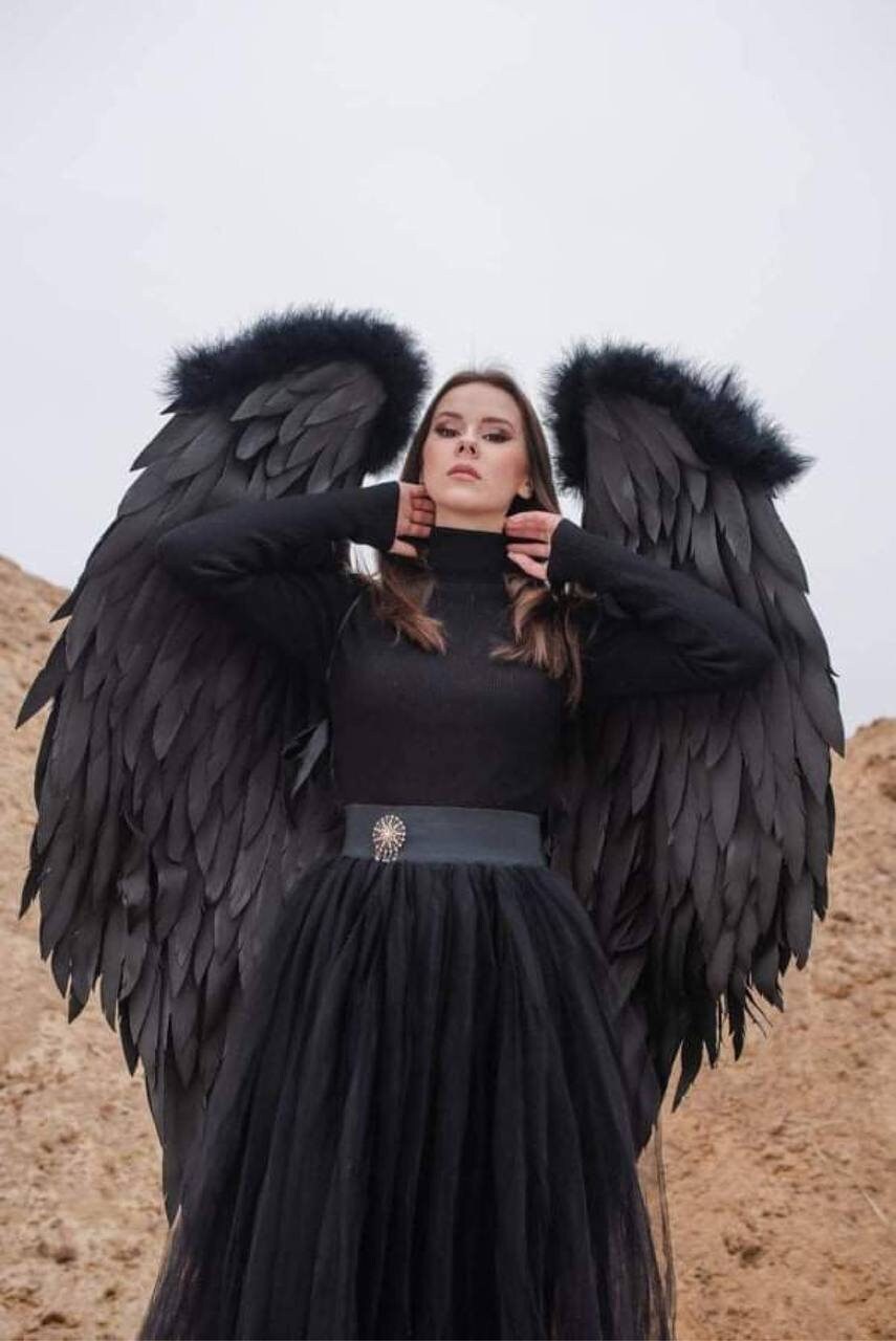 Black Angel Wings Costume Adult | Handmade Wings Maleficent