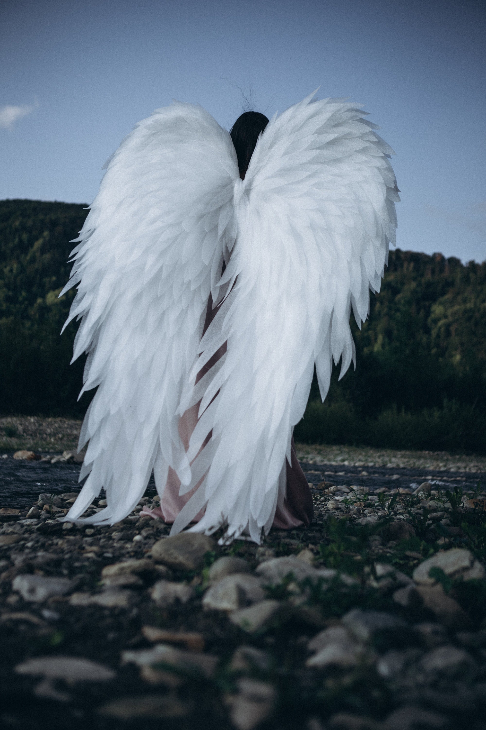 -J1  ふわふわ天使のはね ウィング エンジェル センターパーツ デコパーツ 天使の羽の通販