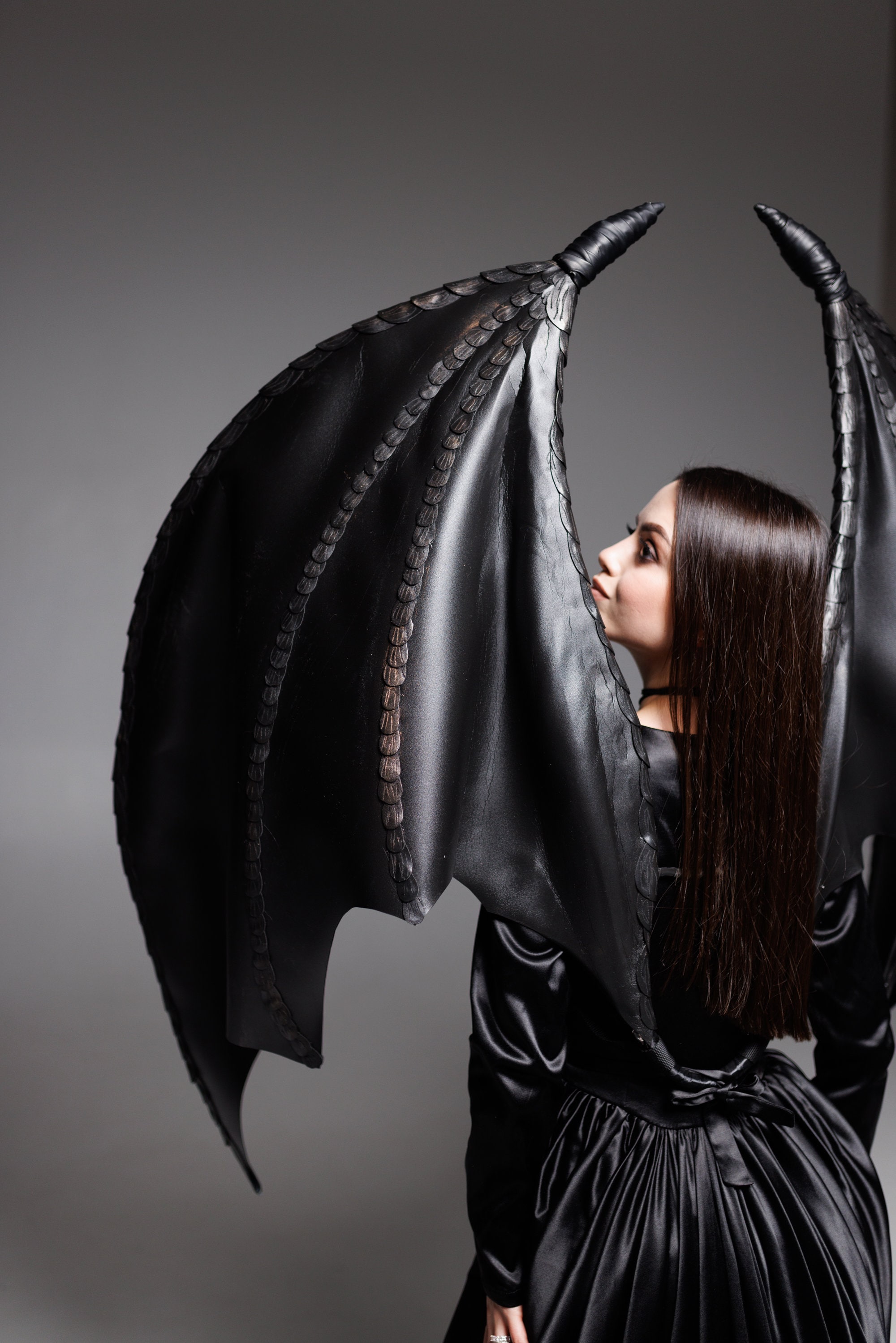 Alas De Murciélago Para Cosplay - Tela No Tejida, 80x26 Cm, Correas Elásticas, Para Halloween, Fiestas, Disfraces Góticos