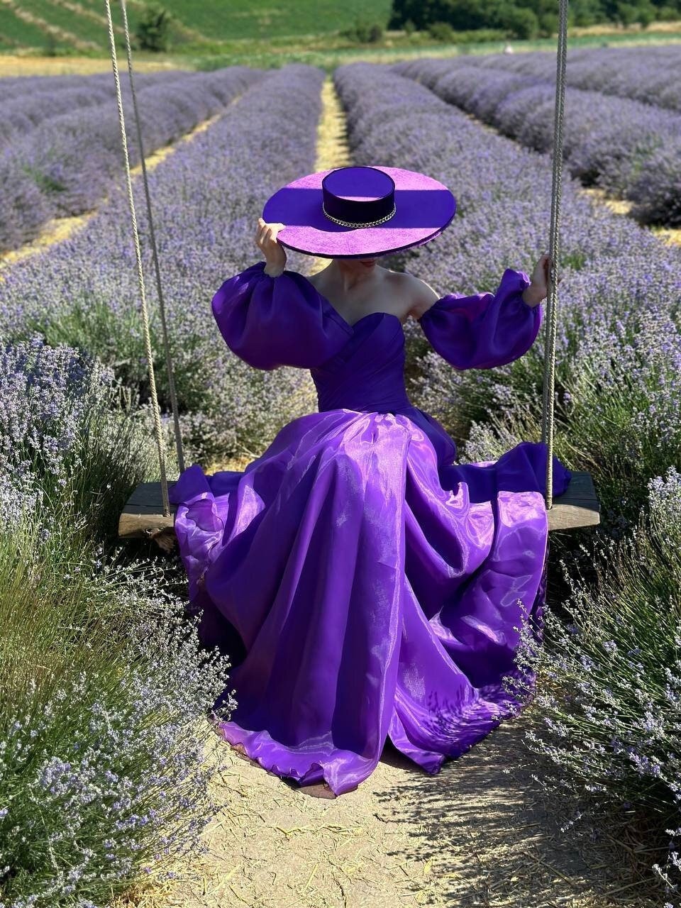 Vintage Giovannio Ladies Women Purple Hat with Flower and veil Vintage Giovannio Ladies Women Purple Black Hat with Flower  main image 3