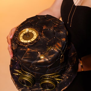 Steampunk Top Hat With Goggles for Halloween, Party, Cosplay ...