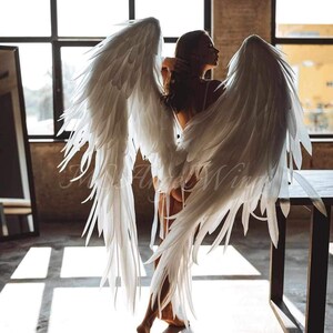 White angel wings | White wings costume | Big angel wings for photo shoot women's  and men's | Extra large white wings