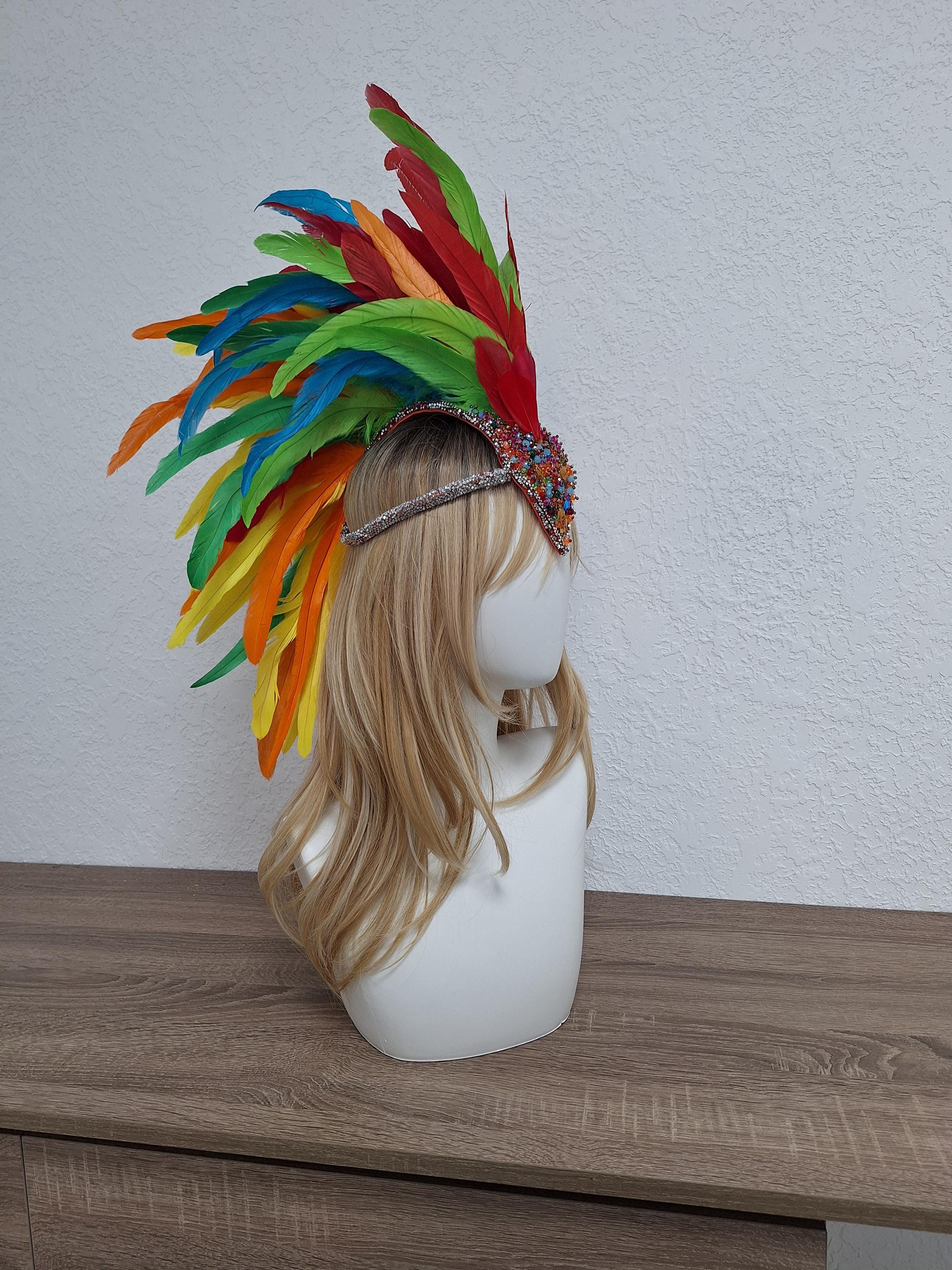Luxury Carnival Feather Headpiece, Handmade Festival  display picture 2