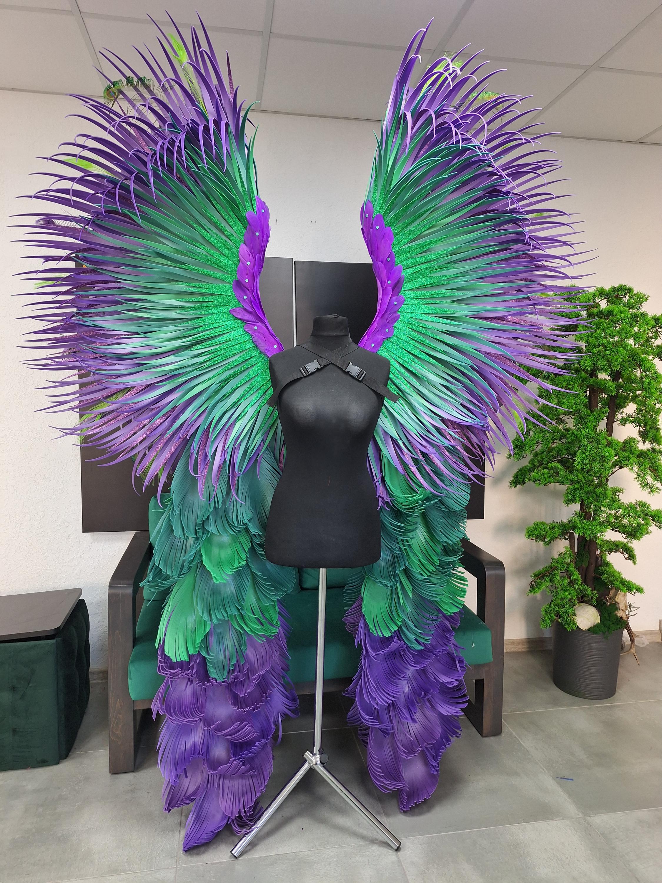 Purple Green Wings Set | Extra Large Angel Wings for Adults | Trinidad ...