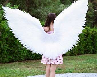 Big Angel Wings Costume White Wings for Dance, White Angel