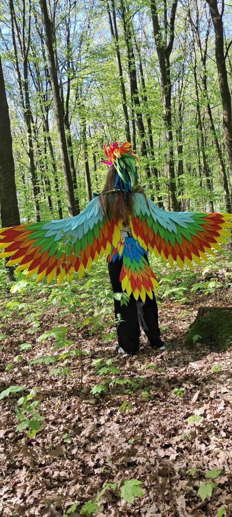 Colored Wings for the Parrot Costume | Parrot Wings Costume | Movable ...