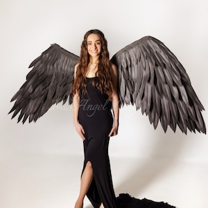 Black Angel Wings adult, Black Wings for Photoshoot Woman and Men, Costumes Wings Cosplay, Angel wings