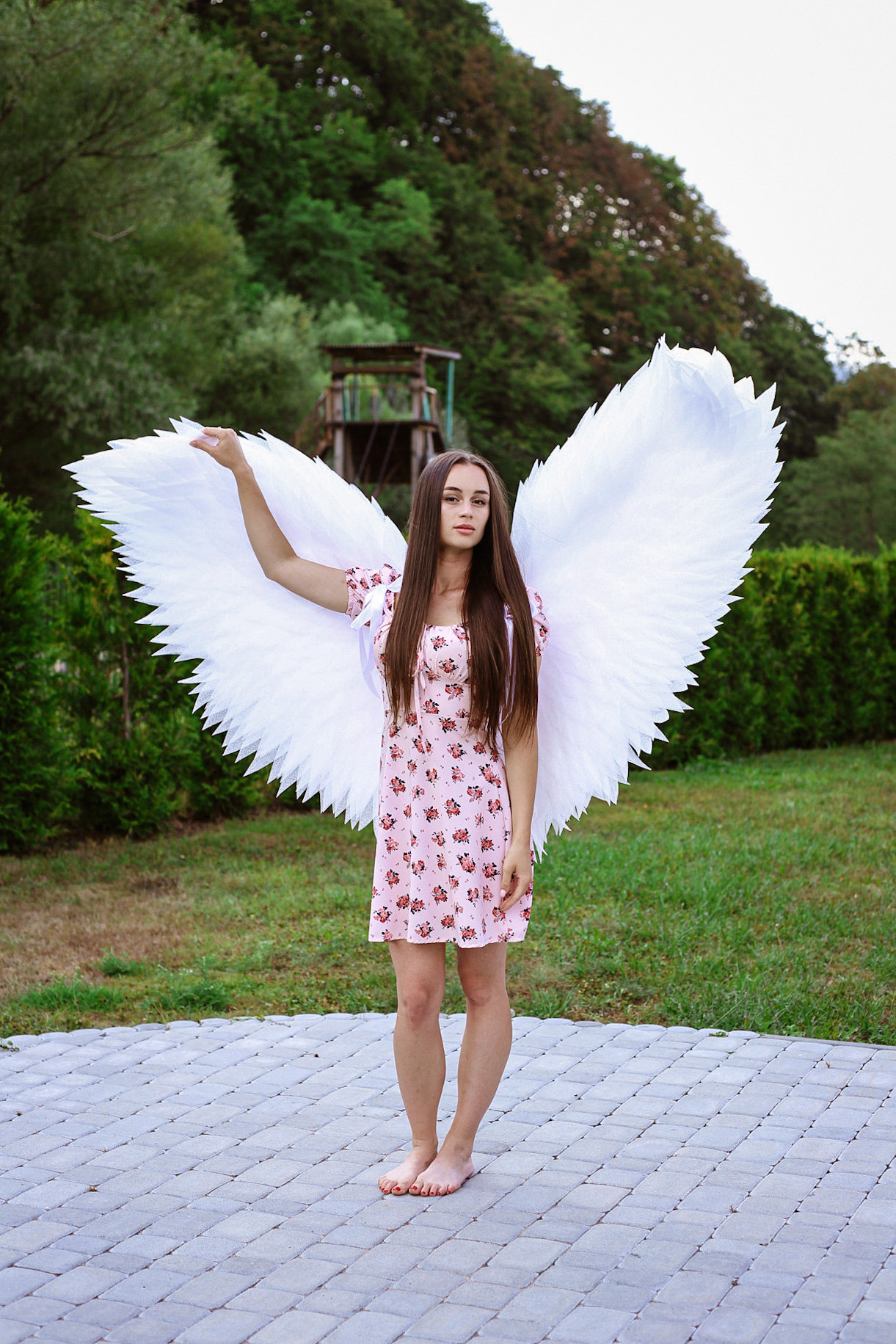 Treatürself angel wings long dress White Treat ürself>angel wings dress (white )