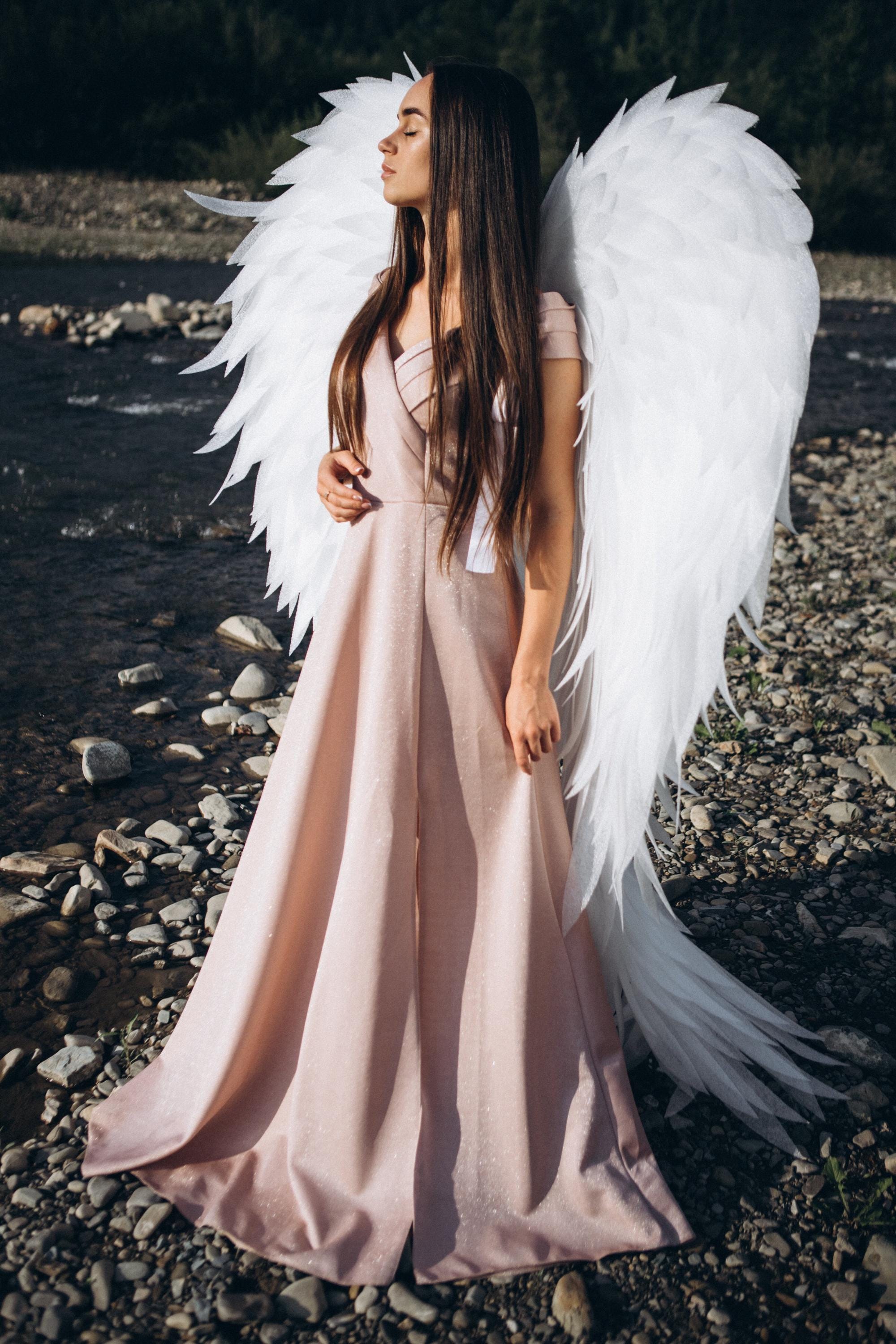 Adult Angel Wings for Adults | White Angel Wings for Photo Shoot