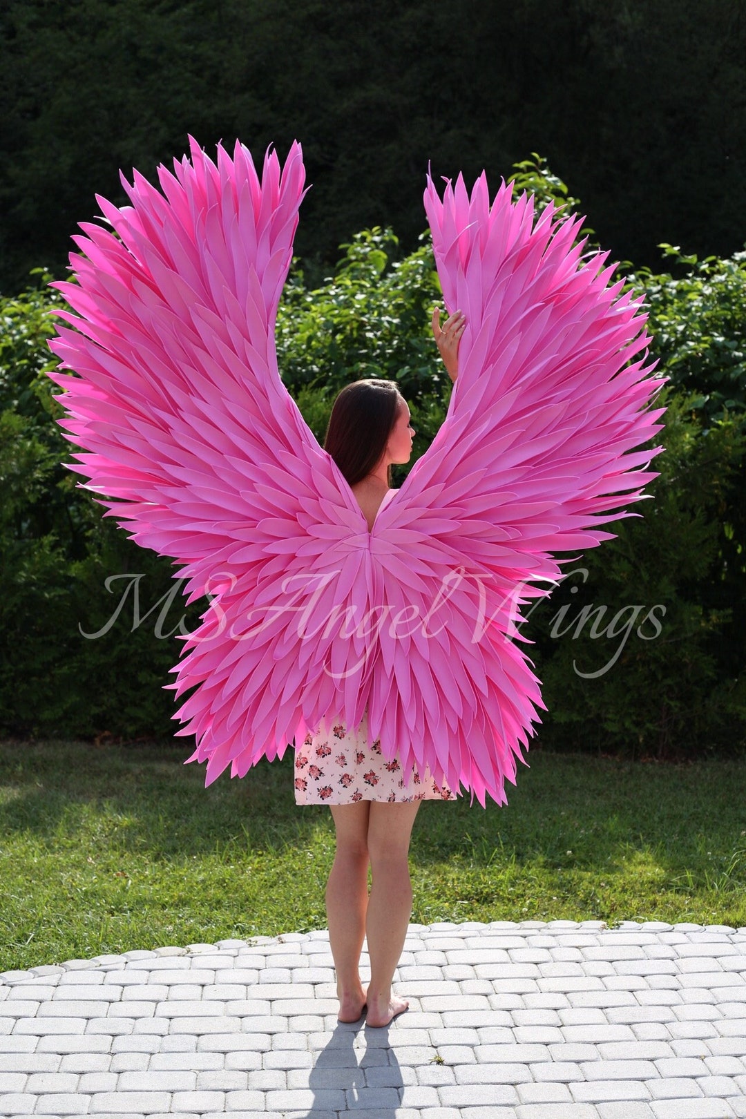 Extra Large Pink Angel Wings Costume Photo Shoot Prop For Women Extra Large Pink Angel Wings Costume Photo Shoot Prop For Women