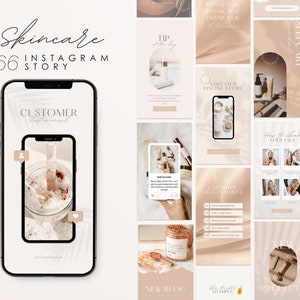 Skincare Instagram Story Templates: Esthetician Social Media (Canva Template)