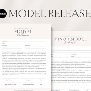 Photography Model Release Form Template: Minor Contract (Canva Template)