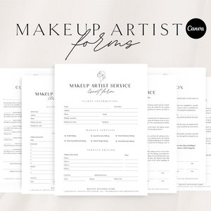 Editable Makeup Artist Contract Template: MUA Service Form (CANVA)