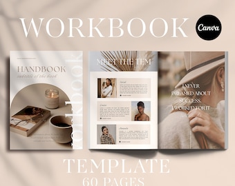Editable Workbook Template: 60 Page Course Ebook (Canva Template)