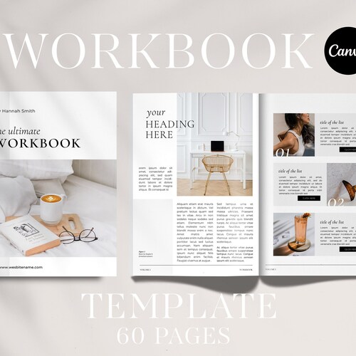 Editable Ebook Template Printable Workbook Template Course - Etsy