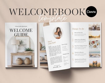 Airbnb Welcome Book Template  | Real Estate Canva Template | Airbnb Host Manual Guidebook Template  | Canva Template