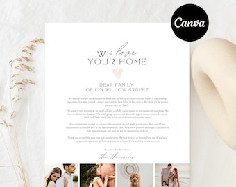 Home Offer Letter Template | Canva Buyer Offer Letter | Family Home Letter | We Love Your Home Letter  | Canva Template