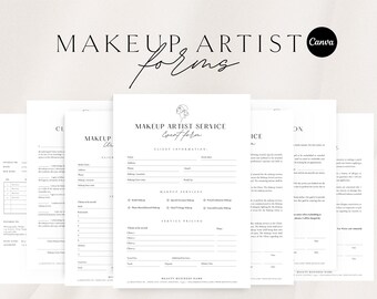 Editable Makeup Artist Contract Template: MUA Service Form (CANVA)