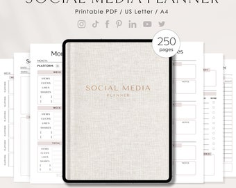 Social Media Content Planner: Printable Marketing Calendar (PDF)