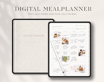 Weekly Meal Planner, Digital Meal Planner, GoodNotes iPad Planner, Meal Prep, Meal Plan Template, Grocery List, Kitchen Inventory