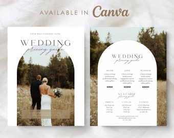 Wedding Photography Pricing Guide: Canva Template (Digital Download)