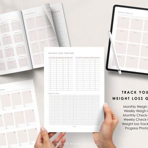 Weight Loss Planner: Fitness, Meal & Body Measurement Tracker (Printable PDF) image 6