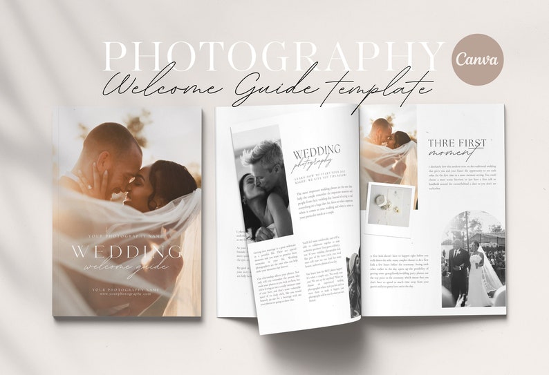 Wedding Photography Client Welcome Guide Template | Canva Guide for Photographers image 1