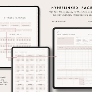 Puede incluir: Un planificador digital para el seguimiento del estado f&iacute;sico con una vista diaria, semanal y mensual. El planificador incluye secciones para objetivos de estado f&iacute;sico, ejercicio, cardio, tiempo, distancia, ritmo, calor&iacute;as e ingesta de agua. El planificador est&aacute; dise&ntilde;ado para ayudar a los usuarios a realizar un seguimiento de su progreso en el estado f&iacute;sico y mantenerse motivados.
