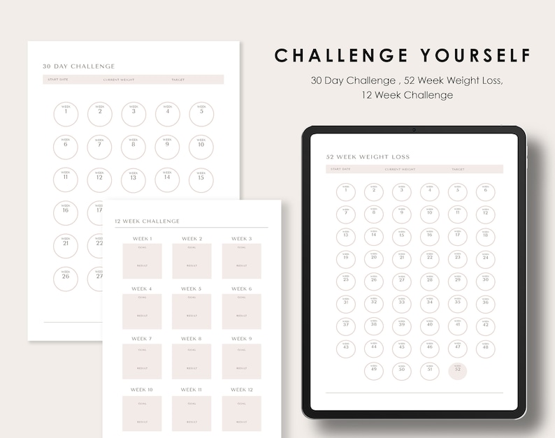 Weight Loss Planner: Fitness, Meal & Body Measurement Tracker (Printable PDF) image 7