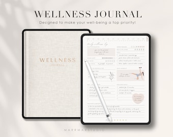 Wellness Journal, Digital Self Care Journal, Mindfulness Journal, Fitness Tracker, Meal Planner, Mental Health, GoodNotes Journal