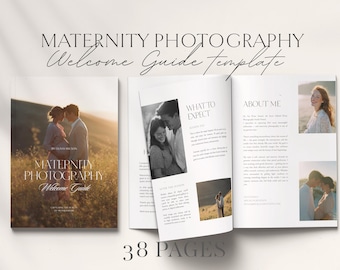 Editable Maternity Photography Guide Template | Canva Welcome Packet for Newborn Photographers