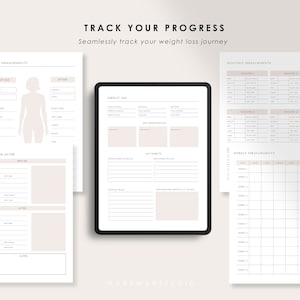 Weight Loss Planner: Fitness, Meal & Body Measurement Tracker (Printable PDF) image 8