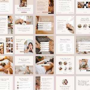 Massagetherapeut Instagram-berichtsjablonen | Social media-berichten over massagetherapie | Canvassjabloon afbeelding 3