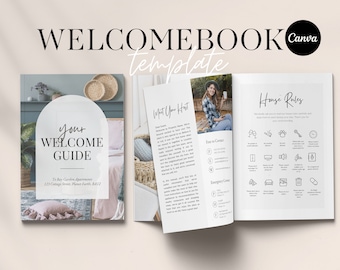Airbnb Welcome Book Template  | Real Estate Canva Template | Airbnb Host Manual Guidebook Template | Airbnb Template | Canva Template