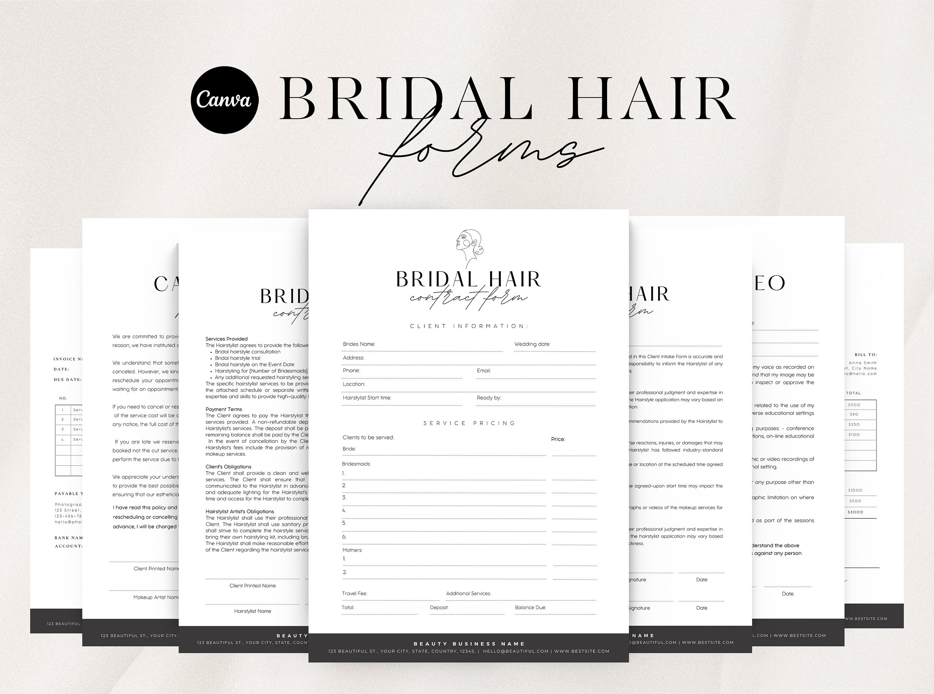 editable-bridal-hair-contract-template-bridal-hairstylist-etsy