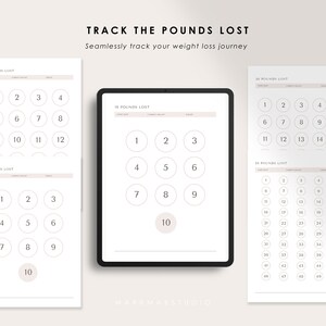 Weight Loss Planner: Fitness, Meal & Body Measurement Tracker (Printable PDF) image 4